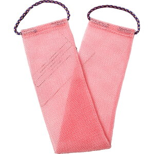 送料無料 ボディタオル 垢すりタオル 体洗い 背中洗い 紐付き 持ち手付き ロング 青 ピンク オレンジ色 黒 メッシュ シンプル おしゃれ あかすり ボディケア お風呂 カラバリ豊富 バスグッズ