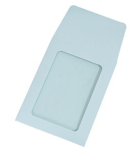 送料無料 ミニ封筒 10枚セット 10枚入り 封筒 トレカケース カードケース 窓付き ミニ 小型 小さめ 白 ピンク ライトブルー 紫 シンプル 写真 トレーディングカード 収納 保管 保存