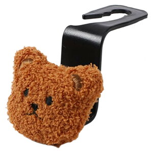 送料無料 カーシートフック カーフック 後部座席用 カー用品 カーアクセサリー 単品 1個 車用フック クマ ウサギ かわいい もこもこ ヘッドレストフック 車載荷物掛け 車内収納 簡単設置
