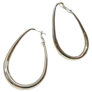 送料無料 ピアス フープピアス 両耳用 レディース アクセサリー ティアドロップ型 雫 しずく型 楕円形 揺れる 大ぶり 大きめ おしゃれ シンプル 上品 きれいめ ギフト プレゼント