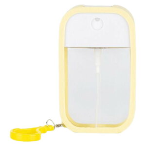 送料無料 アトマイザー 詰替容器 50ml スプレーボトル カード型 シリコンカバー フック付き 霧吹き 香水 ハンディ 持ち運び 携帯用 無地 ホワイト ブラック おしゃれ かわいい 便利 旅行 おで