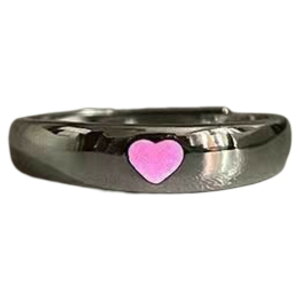 送料無料 指輪 オープンリング 2個セット レディース メンズ 男女兼用 アクセサリー 夜光 お揃い カップル ピンク ブルー かわいい おしゃれ ギフト プレゼント ファッション小物