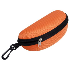 送料無料 メガネケース 眼鏡ケース サングラスケース めがね入れ 眼鏡収納 ハード カラビナフック付き ファスナー 老眼鏡 携帯 持ち運び