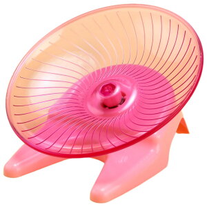 送料無料 回し車 小動物用 フライングソーサー ホイール 小動物用 ハムスター シマリス ペット用品 フライングソーサー 横向き回し車 横向きホイール 直径18cm 斜め 横型 UFO型 走る ストレス