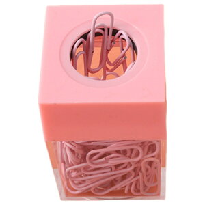 送料無料 クリップホルダー マグネット付き クリップ入れ 磁石付き クリップ収納ケース 文房具 事務用品 整理整頓 取り出しやすい 大容量 クリア