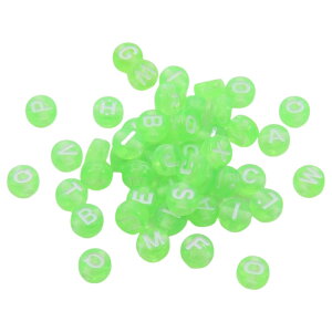 送料無料 アクリルビーズ 100個入り ハンドメイド アクセサリーパーツ 材料 手作り 手芸 DIY アルファベット 大文字 英字 英語