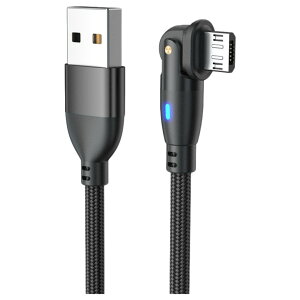 送料無料 USBケーブル Type-C Micro TYPE-B microB 180度回転式 1m 高速充電対応 充電ケーブル データ転送 ライト スマートフォン Android 角度 便利アイテム おしゃれ マイクロUSB タブレット スマホ ケー