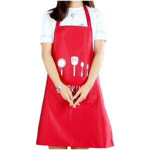 送料無料 エプロン 前掛け キッチン用品 男女兼用 女性用 男性用 首掛け ポケット付き 防水 防汚 掃除 料理 家事 お手伝い カフェ くま カトラリー 可愛い シンプル おしゃれ 日用品 雑貨 レ