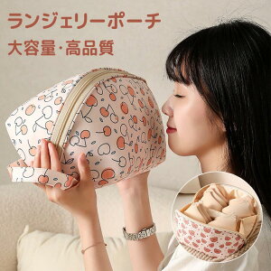 ランジェリーポーチ トラベルポーチ ブラ収納ポーチ 銭湯バッグ 下着入れ バッグinバッグ 仕切り 小分け コンパクト 大容量 超軽量 多機能 便利小物入れ ポケット 多層式 ブラジャー 下着 化