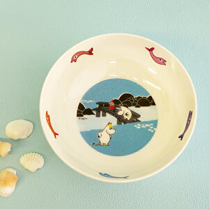 ムーミン 樹脂製子供食器 メラミンボウル NORDIC SUMMER SKIE/ブルー【店頭受取も可 吹田】
