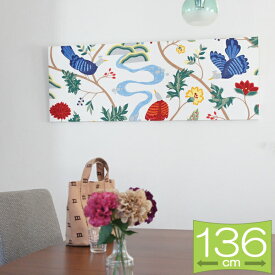 ファブリックパネル ボラスコットン boras cotton BIRDLAND（バードランド）/WHITE 136×50cm【店頭受取も可 吹田】