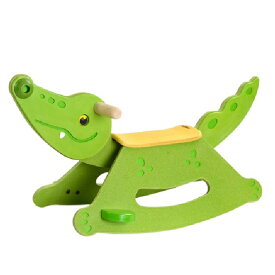 プラントイ 木のおもちゃ ロッキングアリゲーター（室内乗用玩具：2歳から）【店頭受取も可 吹田】