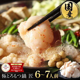 【P10倍！】 極とろ もつ鍋 セット 匠 6~7人前 国産 牛モツ 250g×3袋 750g 鶏つみれ 300g 合計1,050g 小腸 送料無料 選べる 味噌 醤油 塩 うま辛 モツ鍋 もつなべ モツナベ ホルモン 楽天グルメ大賞 2024 黄金屋 ブラックフライデー