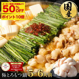 S【衝撃の50％OFF＆P10倍】極とろ もつ鍋セット 5~6人前 国産牛モツ 250g×3袋 750g 小腸 送料無料 選べる 4種スープ 楽天グルメ大賞2024 鍋ジャンル受賞 黄金屋 もつ鍋 モツ鍋 もつなべ ホルモン グルメ ギフト お歳暮 お歳暮ギフト
