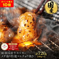 S 【ポイント最大10倍！期間限定4,088円！】 厳選 国産 牛 ホルモン メガ盛り 特撰 マルチョウ 焼き （24…