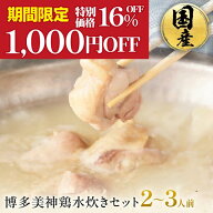 【期間限定16%OFF！通常5980円→4980円sale】博多美神鶏水炊きセット (2~3人前 / 濃縮スープ) お取り寄せ…
