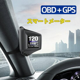 2024年最新品 HUD 高精度 スピードメーター ヘッドアップディスプレイ AP-1 OBD2 GPS 両方同時対応 タコメータ 車載スピードメーター