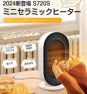 セラミックファンヒーター 小型 省エネ 足元 デスク下 【2025最新ランプレス発熱設計】 セラミックヒーター 400W/600W セラミックファンヒーター 暖房器具 速暖 静音 操作簡単 ダイヤル式 転倒O