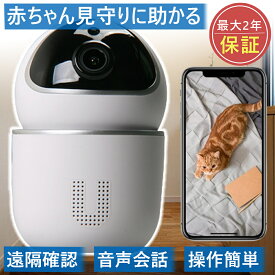 カメラ ベビーモニター スマホ/PC対応 遠隔確認 双方向音声 防犯カメラ 赤外線暗視 動体検知 監視カメラ 室内用 録画機能付き 設定不要 24時間全日録画 室内カメラ ベビー/ペット/高齢者向けの 見守りカメラ 留守番 2.4GHz対応 wifi