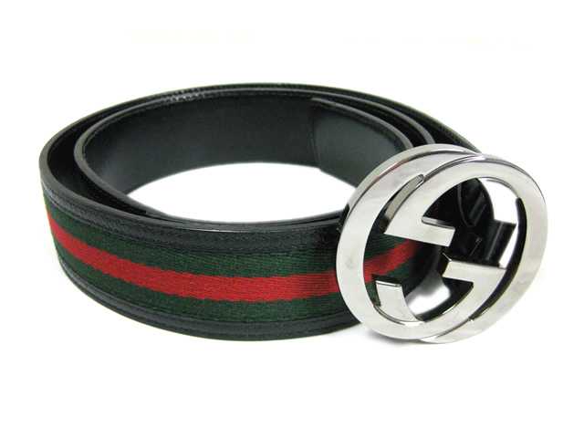 Green-red-green Black Buckle Belt SEMA Co-op