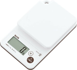 □送料無料□代引き・同梱不可□タニタ(Tanita) クッキングスケール はかり キッチン 料理 2kg 1g単位 防水 洗える 丸洗い 最短1秒ではかれる ホワイト KW-201-WH