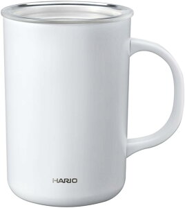 ���������@HARIO (�n���I)�Z���~�b�N�R�[�e�B���O �^���d�ۉ��}�O �z���C�g 470ml �t�^�t�� CMG-470-W