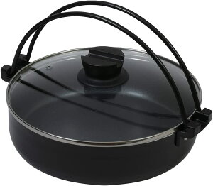 送料無料 パール金属 おうち御膳 すきやき鍋26cm HB-5857 ガラス蓋付 ふっ素加工 IH対応