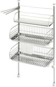 ���V�J�� �˂����萅�؂� �o�X�P�b�g���O���� �V���o�[ 1305037 43.4×24×71-111cm