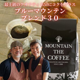 自家焙煎コーヒーマウンテン コーヒー豆 ブルーマウンテンブレンド30 【コクのあるブルマンで人気のブレンドコーヒーがたっぷりと楽しめます】