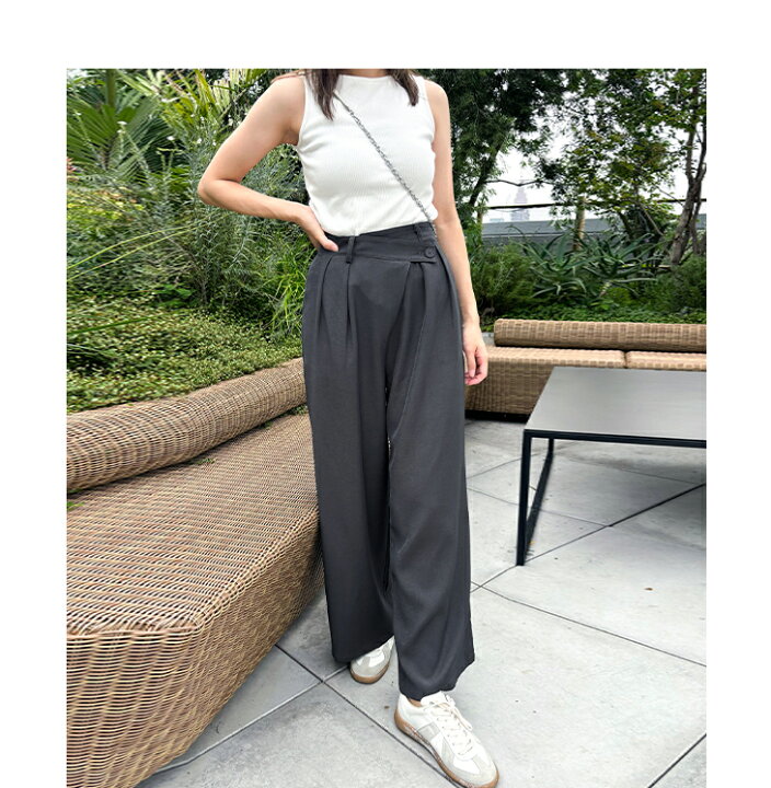 楽天市場】【3/31 50%OFF！2点購入クーポンで】ワイドパンツ ハイ 