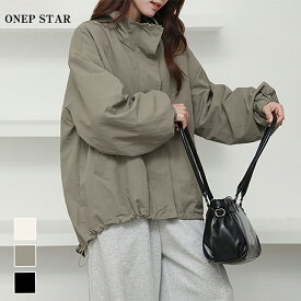 【2/10 50%OFF！クーポンで】ドロスト付きライトジャケット レディース アウター ジャケット ブルゾン ライトアウター ハイネック 長袖 大人カジュアル 春 秋 20代 30代 40代 50代 ワンピスター