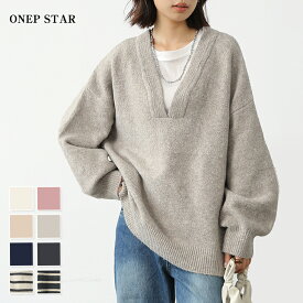 【 55%OFF！8/5 24時間限定クーポンで】トップス セーター ロング ワイド 体型カバー 長袖 二の腕カバー Vネック ふんわり ゆったり ぽわん袖 ドロップショルダー ゆる感 ボーダー カジュアル レディースファッション 40代 50代 60代 ワンピスター