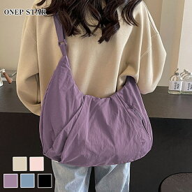 【5/12 50%OFF！2点購入クーポンで】くったり素材×ワイドストラップバッグ レディース バック ショルダー 大容量 軽量 調整可能ストラップ ポケット付き 通勤 通学 旅行 20代 30代 40代 50代 ワンピスター