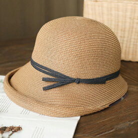 麦わら帽子 帽子 日除け帽子 レディース 折り畳み 可愛い サイズ調整 リボン つば広 紫外線対策 UVカット 小顔 オシャレ uv 帽子