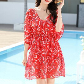 【6/18 50%OFF！2点購入クーポンで】3点セット×花柄シフォンキャミソールビキニ レディース 水着 花柄 シフォン キャミソール 羽織り セットアップ 体型カバー 春 夏 20代 30代 40代 50代 ワンピスター