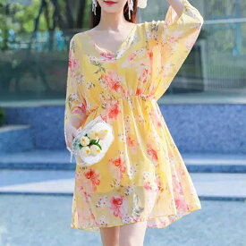 【6/11 50%OFF！2点購入クーポンで】3点セット×花柄シフォンキャミソールビキニ レディース 水着 花柄 シフォン キャミソール 羽織り セットアップ 体型カバー 春 夏 20代 30代 40代 50代 ワンピスター