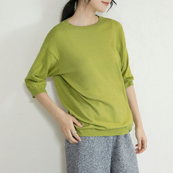 楽天市場】【1,495円！2枚購入クーポンで】ニット レディース 半袖 V  