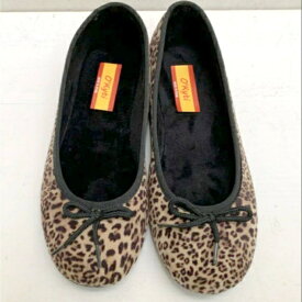 OKYTI（オキティ）内ボア バレーシューズ レオパード 6500　レディース フラットシューズ 秋冬 ボア【国内正規取扱店】秋冬 ボア