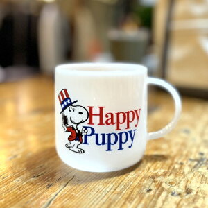 yXk[s[z ~L[KX }OJbv s[ibc/ PEANUTS GLASS MUG /Happy Puppy@PM-2901