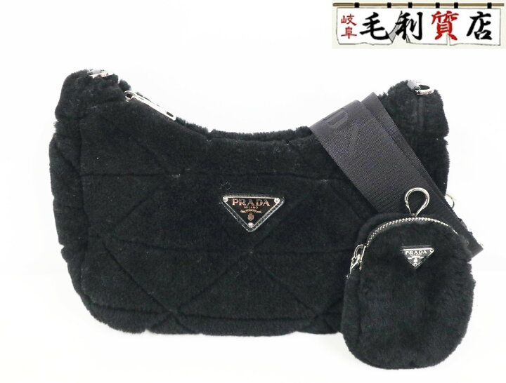 楽天市場】プラダ PRADA ショルダーバッグ キルティング シープファー 