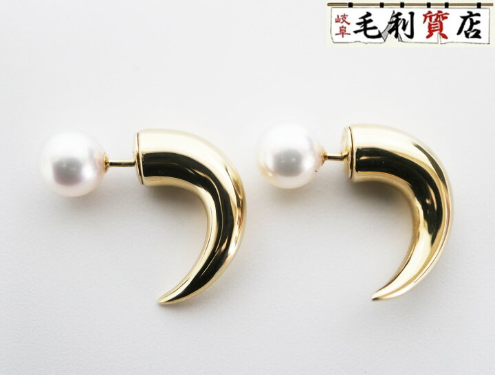 楽天市場】タサキ TASAKI デインジャー ホーン ピアス E-3658 YG 