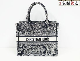 クリスチャンディオール Dior Book Tote バッグ スモール リバース トワル ドゥ ジュイ エンブロイダリー M1265ZRGO 極上美品 【中古】バッグ