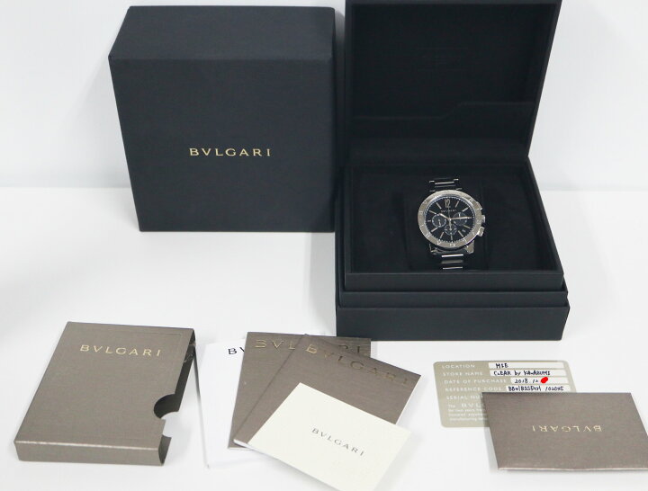 楽天市場】ブルガリ BVLGARI ブルガリブルガリ クロノグラフ BB41SCH  