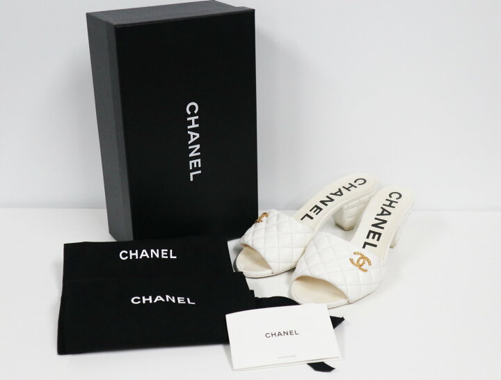 楽天市場】シャネル CHANEL マトラッセ ラムスキン サンダル G38820 