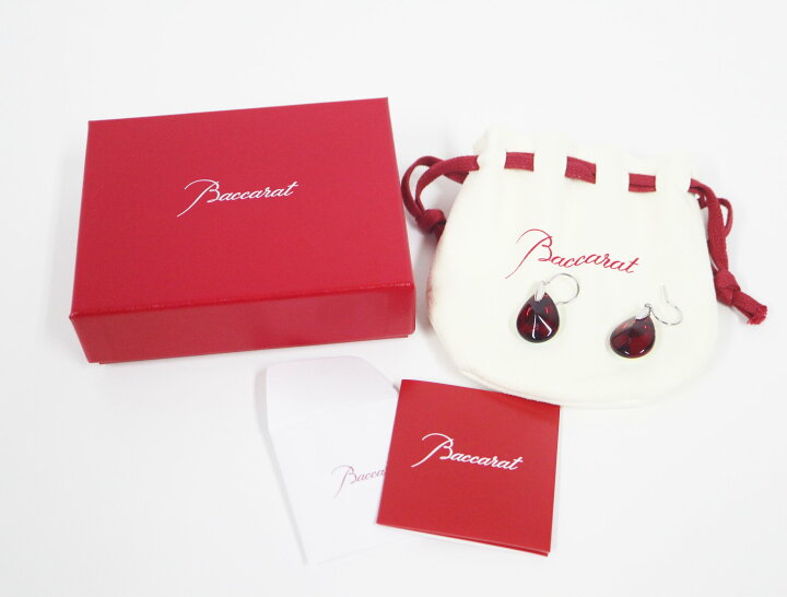 楽天市場】バカラ Baccarat プシデリック ピアス シルバー ガラス 