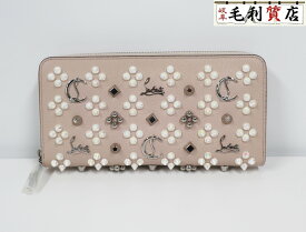 クリスチャンルブタン CHRISTIAN LOUBOUTIN 長財布 サイフ PANETTONE WALLET 3175224 ROSE DE CHINE 美品 【中古】財布