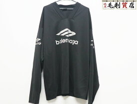 バレンシアガ BALENCIAGA 3b Sports Icon Ski ロングスリーブ Tシャツ 779988　ラージフィット ブラック サイズXXS 美品 【中古】長袖