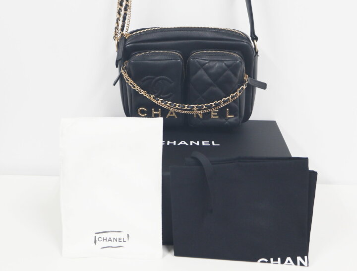 楽天市場】シャネル CHANEL カメラバッグ プレート チェーン ロゴ 
