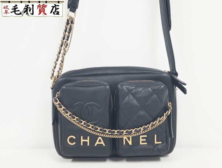 楽天市場】シャネル CHANEL カメラバッグ プレート チェーン ロゴ 