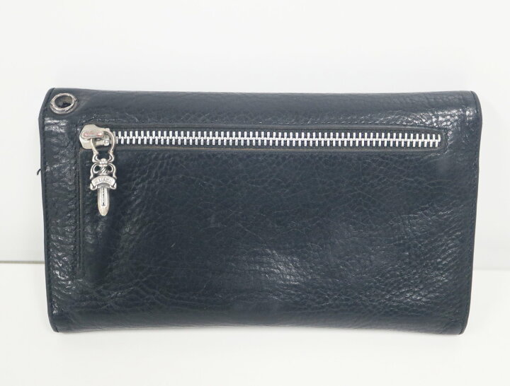 中古】クロムハーツ CHROME HEARTS Wave Cross Ball Wallet ウェーブ  